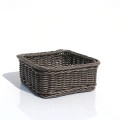 Kosz regałowy Polyrattan brąz 30x30x12