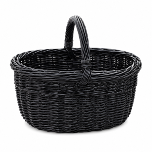Kosz wiklinowy CLAIRE black