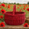 Kosz wiklinowy CLAIRE red