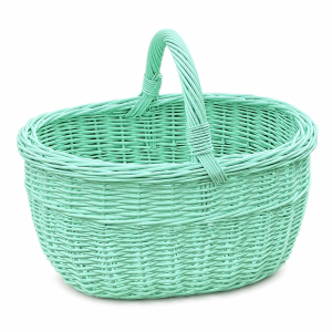 Kosz wiklinowy CLAIRE mint
