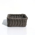 Kosz regałowy Polyrattan brąz 30x30x12